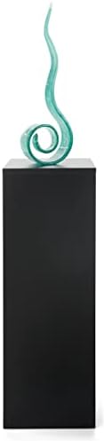Displays2go Portable Gallery Pedestal Black Finish