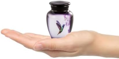Hummingbird Mini Keepsake Urn Purple Cremation Urn