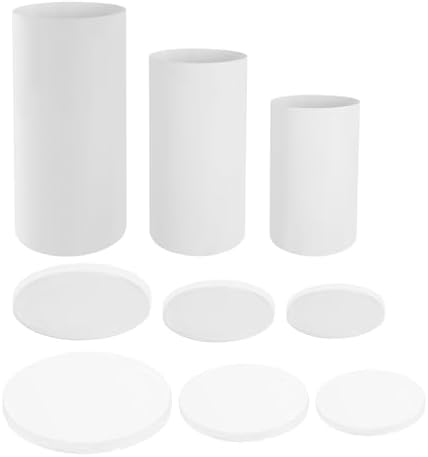 LOYALHEARTDY Cylinder Pedestal Stand 3Pcs Wedding Display