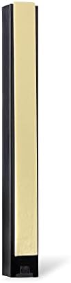 Pack of 5 Matte Black Aluminum Mezuzah Cases with Gold Shin