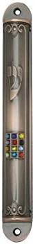 Copper Mezuzah Case with Gemstones 12Cm