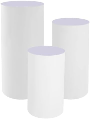 3Pcs Cylinder Pedestal Stands for Wedding Cakes and Decor