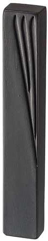 Made in Israel 5 Inch Mezuzah with Polyrazine Finish Black Grey White
