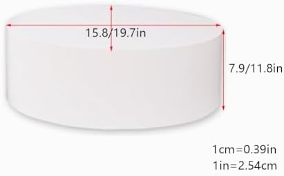 Round Display Pedestal Stand White 158x79in