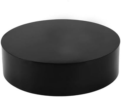 Wooden Cylinder Display Pedestal Stand Black 40cm
