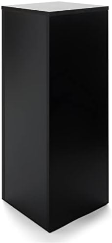 Displays2go Portable Gallery Pedestal Black Finish