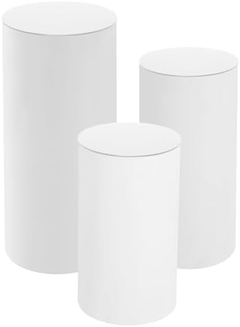 LOYALHEARTDY Cylinder Pedestal Stand 3Pcs Wedding Display