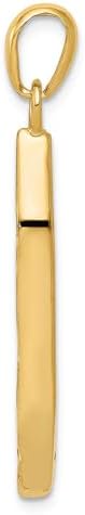 FJC Finejewelers 14k Rhodium Mezuzah with Shin Charm