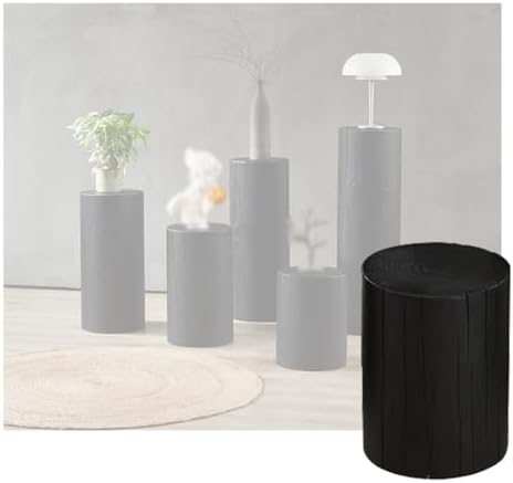 Wooden Round Cylinder Pedestal Stand for Vases and Decor