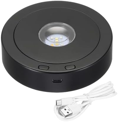 PATIKIL 45 x 35 Inch Rotating Display Stand with LED Light Base