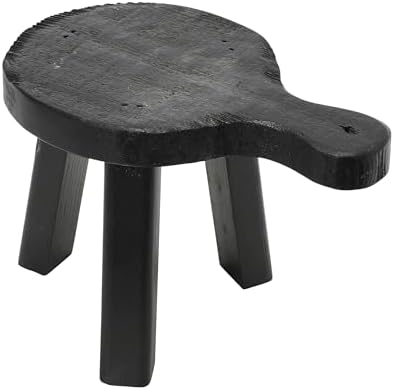Creative Co-Op Decorative Smooth Wood Pedestal Black
