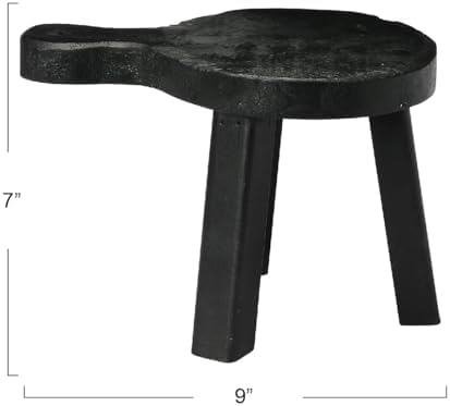 Creative Co-Op Decorative Smooth Wood Pedestal Black