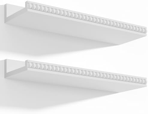 Alsonerbay Modern Floating Shelves Set of 2 with White Finish