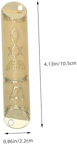Garneck Religious Mezuzah Door Deco Metal Scroll Plaque