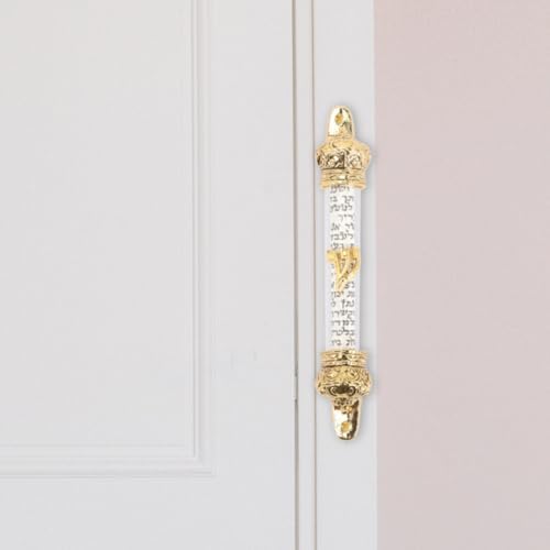 HOLIDYOYO Judaica Home Wall Decor Metal Mezuzah 2 Pack