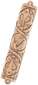 Mezuzah for Jewish Home Exotic Cempaka Wood Hand Carved Bali