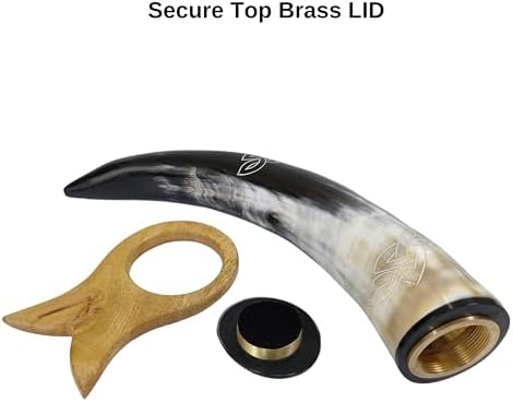 Unique Cremation Horn Urn With Vines Design