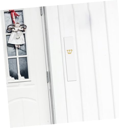ABOOFAN Holy Mezuzah Case Jewish Door Decoration White Frame