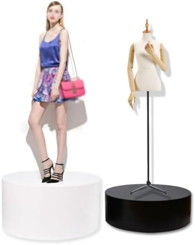 Round Display Pedestal Stand for Events Black Plinth Base 158x118in