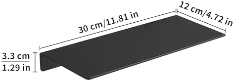 JOOM Metal Floating Shelf 12 Black for Wall Storage