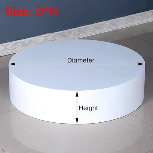 Cylinder Pedestal Display Stand - 40x80cm Black Sturdy Durable