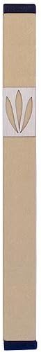 Agayof Large Mezuzah with Leaf Shin Cutout Gold
