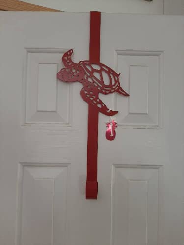 Sea Turtle Wreath Door Hook Red 13 Inches