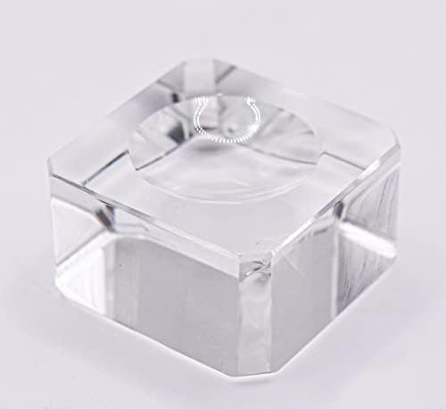 Clear Glass Pedestal for Spheres and Eggs Display