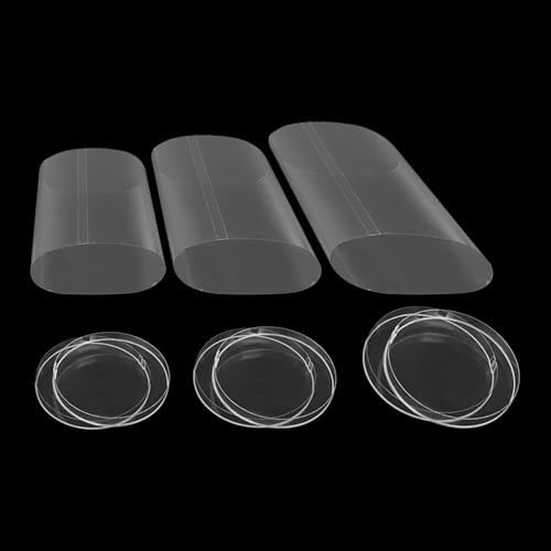 LOYALHEARTDY 3Pcs Clear Cylinder Pedestal Stand