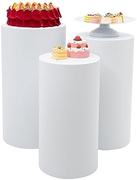 TFCFL 3Pcs Metal Round Cylinder Display Pedestal Stands