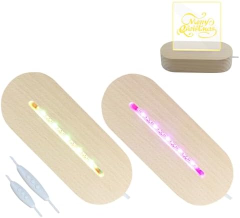 2 Pcs 1181 Inch Wooden LED Light Display Pedestal