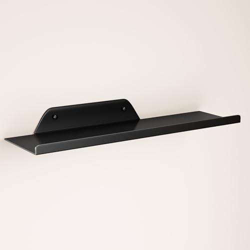 Modern Floating Shelf for Wall Black 12 Inches