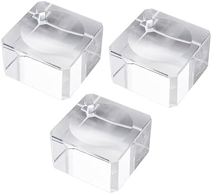 3Pcs Crystal Ball Stand with Concave Base for Displaying Round Items