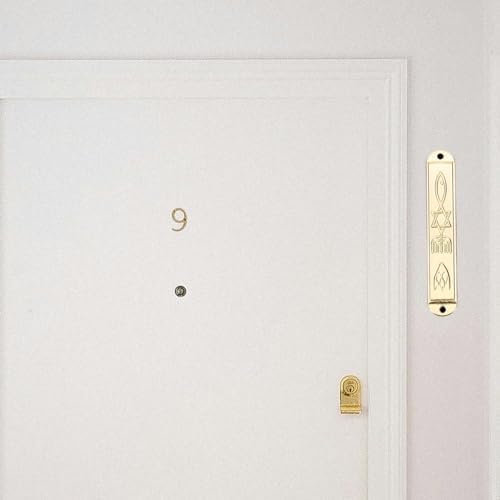 VOSAREA Antique Metal Mezuzah Scroll Door Accent