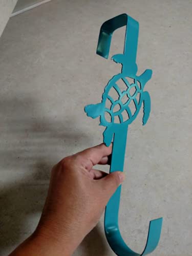 Turtle Wreath Hanger Door Hook 13 Inches Red