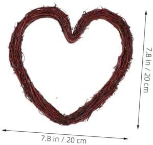Heart Shaped Rattan Wreath Frame DIY Hanging Decor