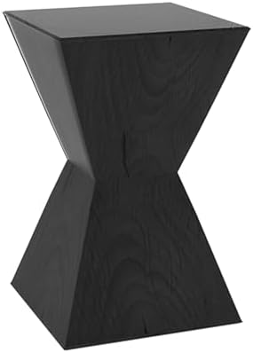 Wooden Display Pedestal Stand Black 28x28x45cm