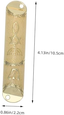 Unomor Classic Silver Mezuzah with Scroll Door Decor