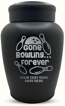 Custom Cremation Urn for Adult Ashes - Gone Bowling Design