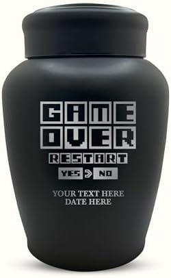 Personalized Gaming Cremation Urn with Name and Funny Design