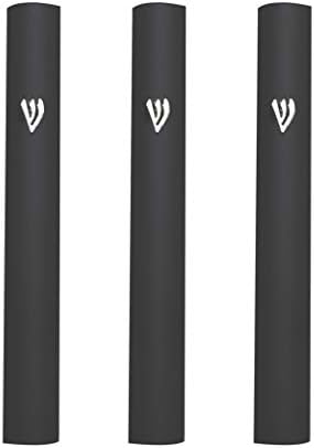 3-Piece Aluminum Door Mezuzah Scroll Holder