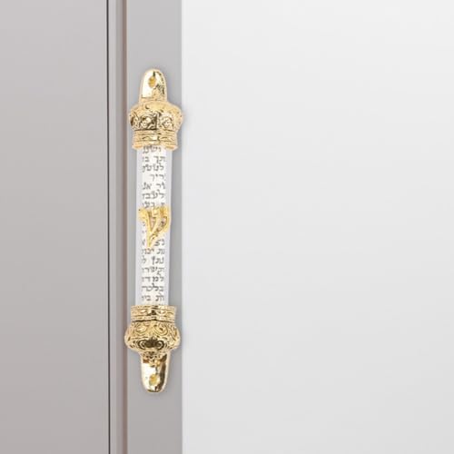 HOLIDYOYO Judaica Home Wall Decor Metal Mezuzah 2 Pack