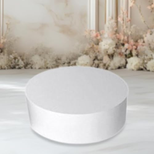 White Cylinder Pedestal Stand for Bridal Shop Display
