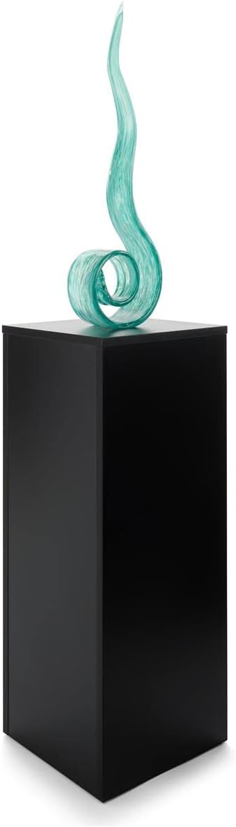 Displays2go Portable Gallery Pedestal Black Finish