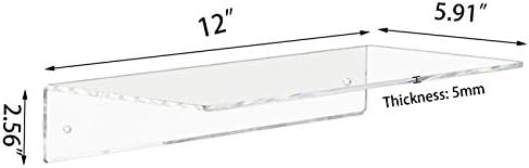 Weiai Clear Acrylic Shelves 12 Inch Set of 2