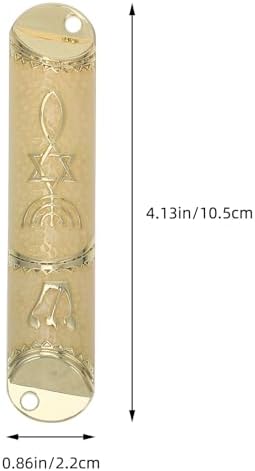 Cabilock Metal Mezuzah with Scroll for Home Blessing Display