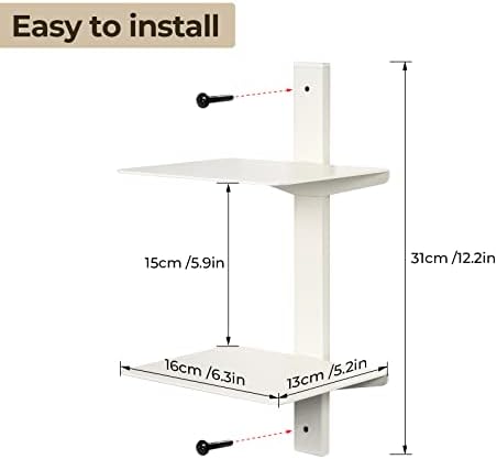 Floating Book Shelves 8 Tier Metal Wall Organizer 4 Pack