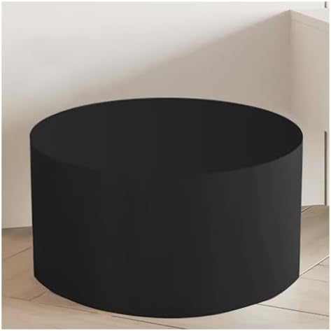 Black Wooden Round Cylinder Pedestal Stand - 30cm Height