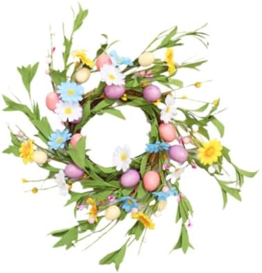 Easter Egg Wreath Display Backdrop for Front Door Garden 12 Inch