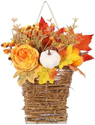 FQQWEE Peony Fall Door Wreath Decor